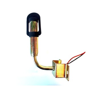 1 - Suporte de coluna redondo em L para farol giratório com capota